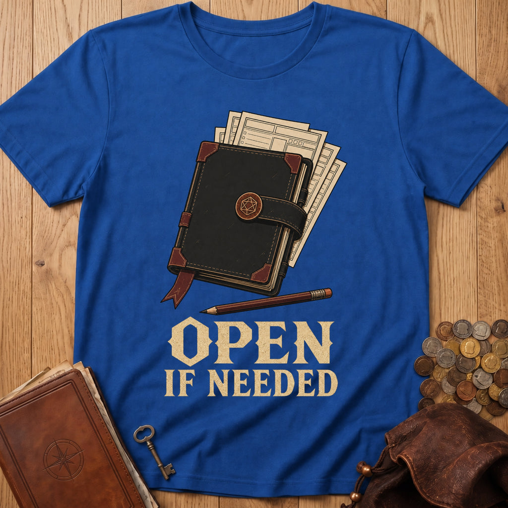 Open If Needed T‑Shirt in Royal
