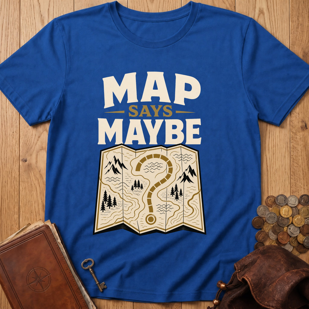 Map Says Maybe T‑Shirt in Royal