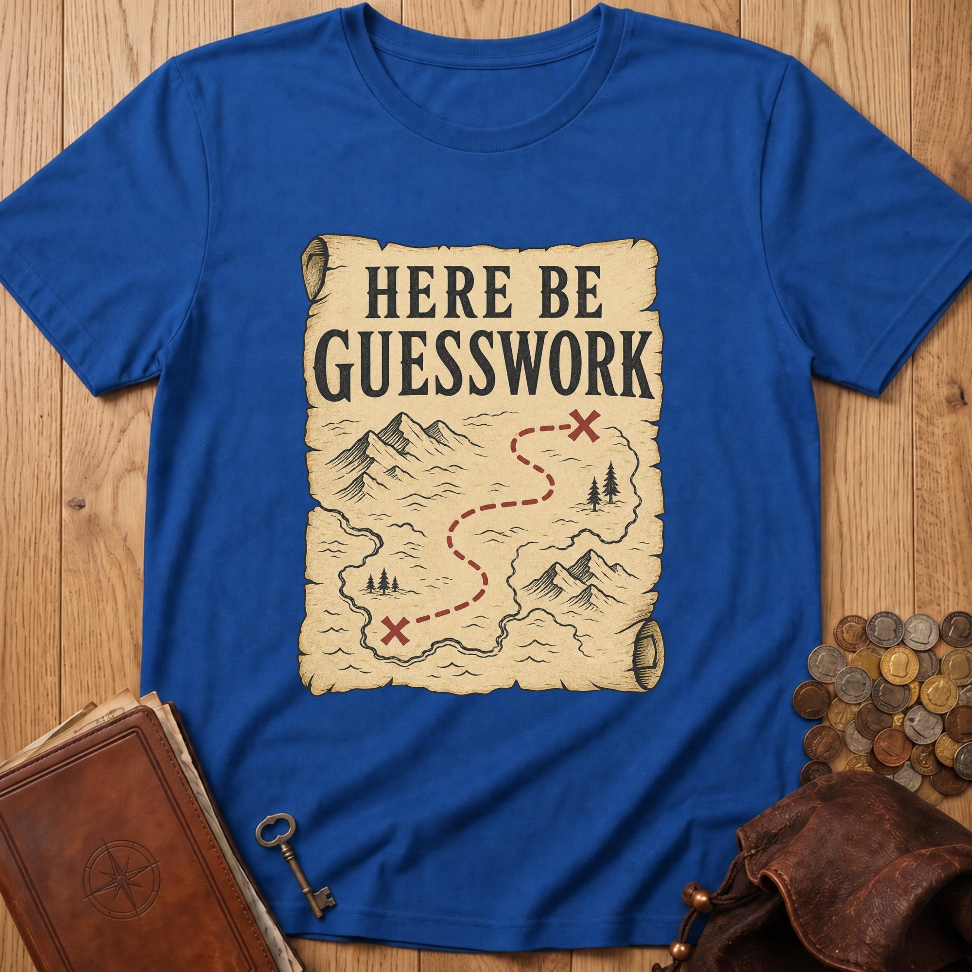 Here Be Guesswork T‑Shirt in Royal