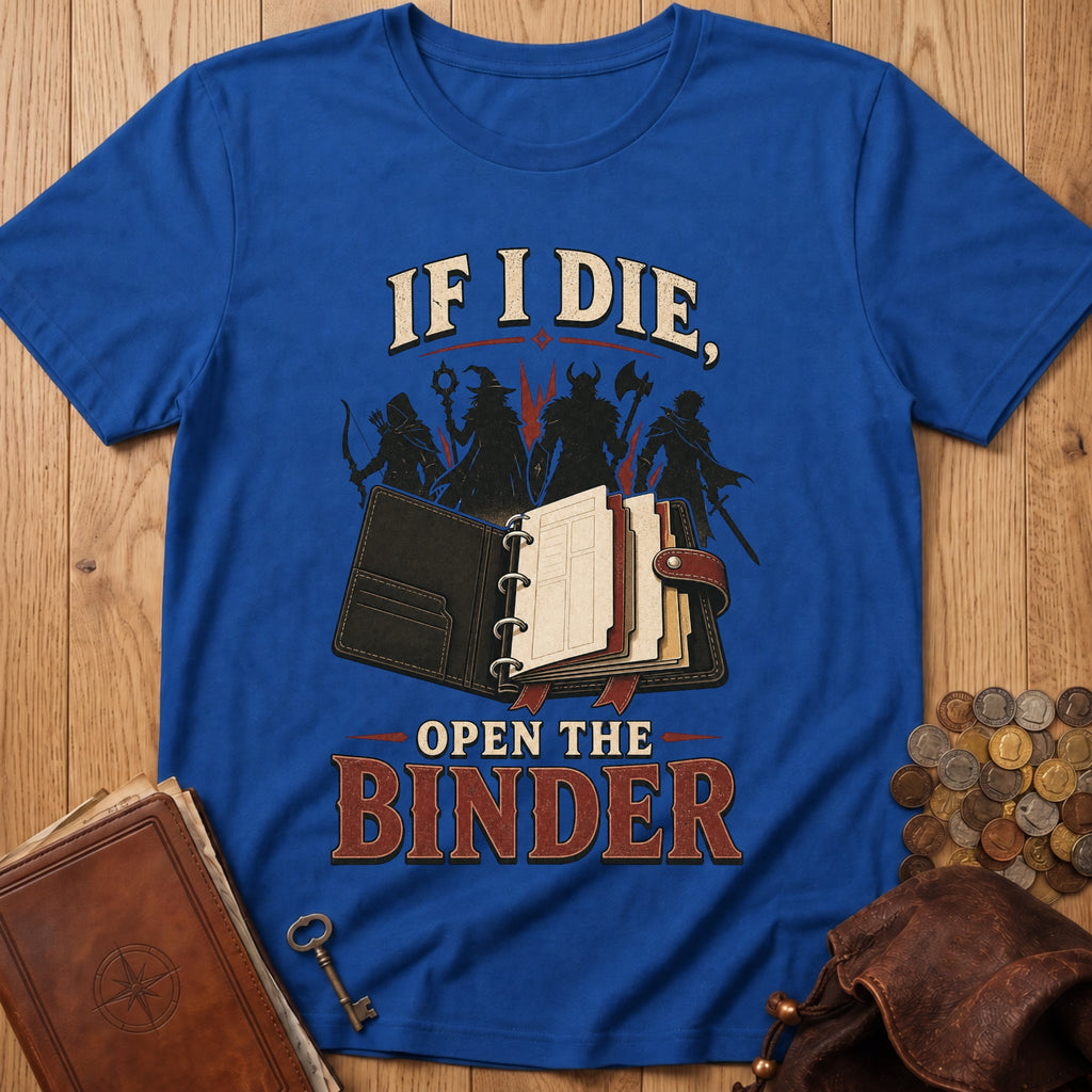 Open The Binder T‑Shirt in Royal
