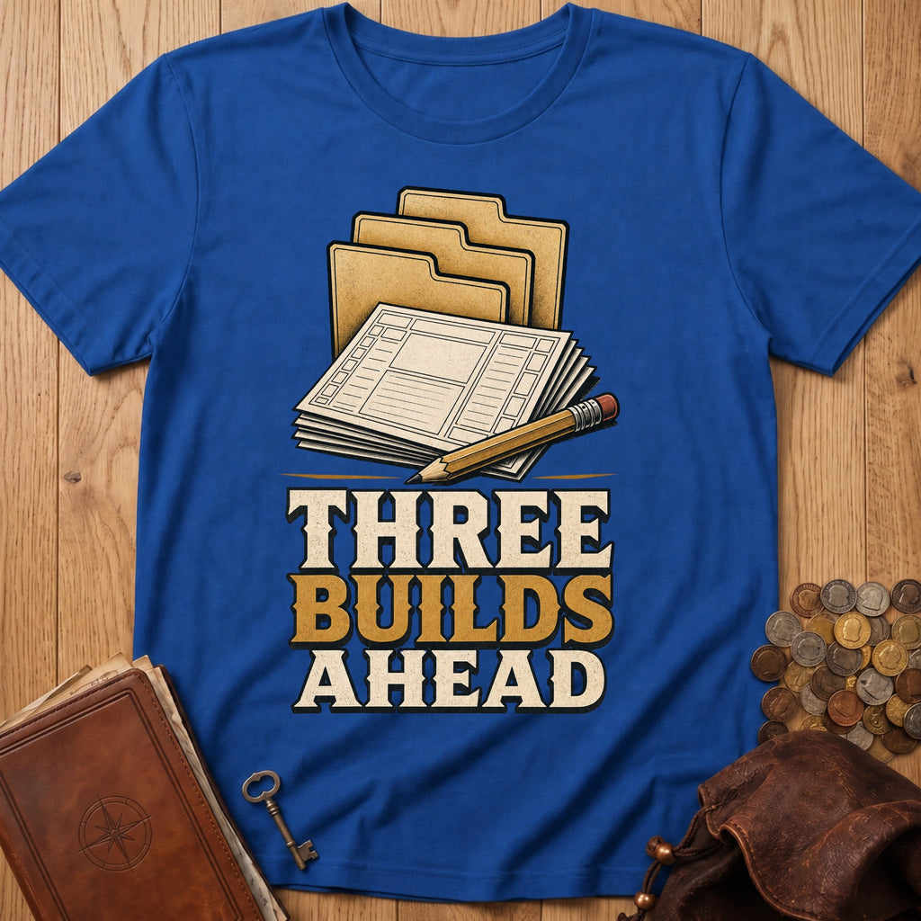 Three Builds Ahead T‑Shirt in Royal