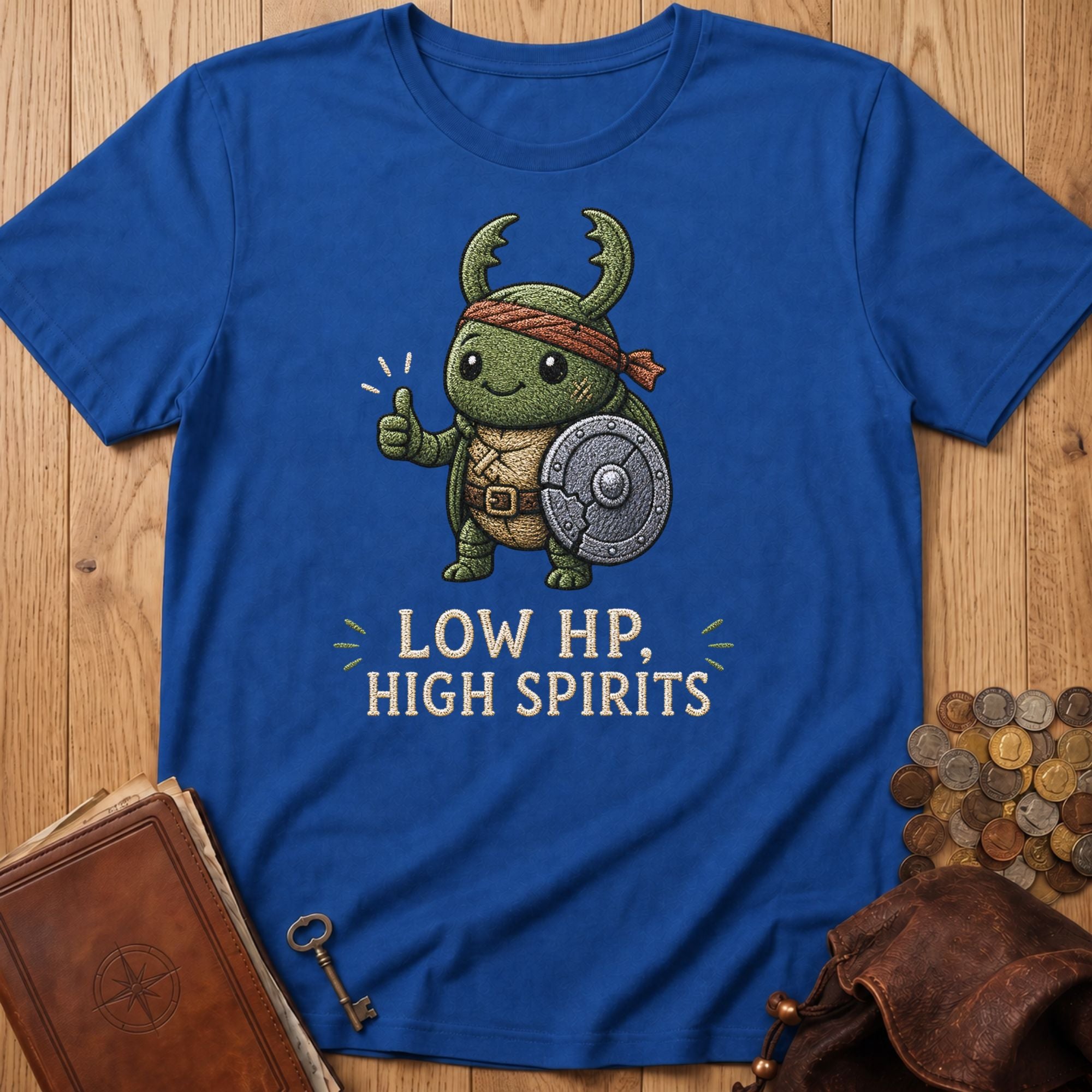Low HP, High Spirit T‑Shirt in Royal