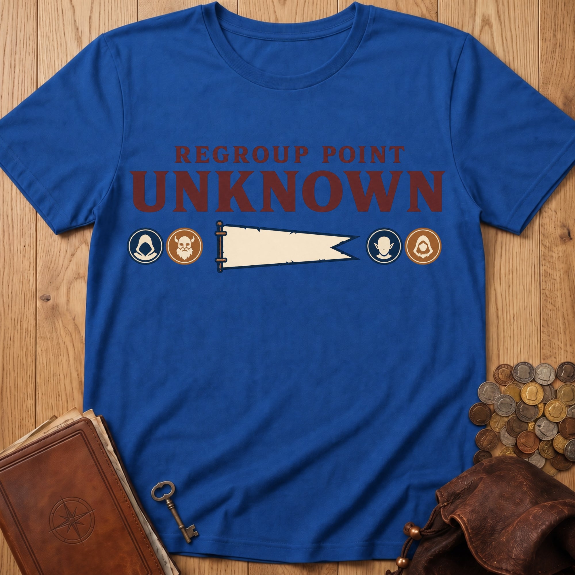 Regroup Point Unknown T‑Shirt in Royal