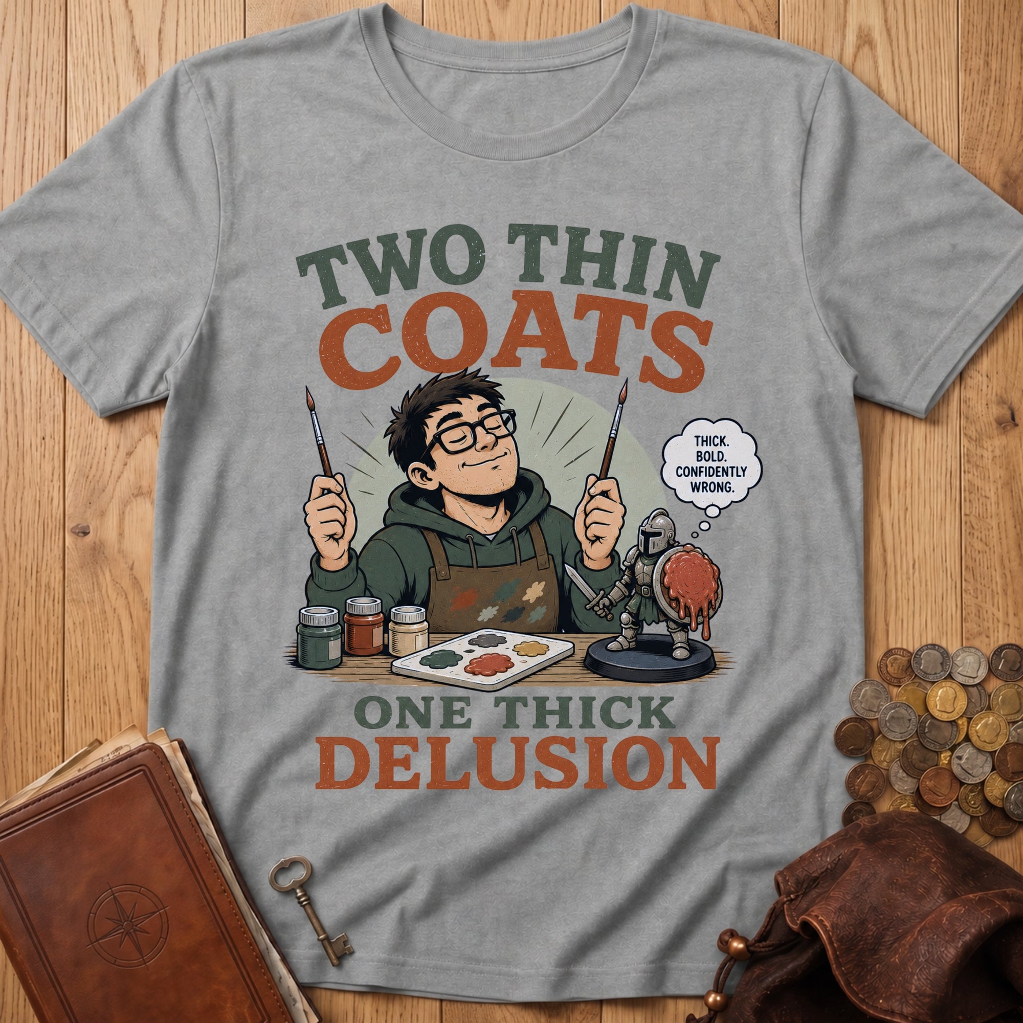 Two Coats T‑Shirt in Sport Grey