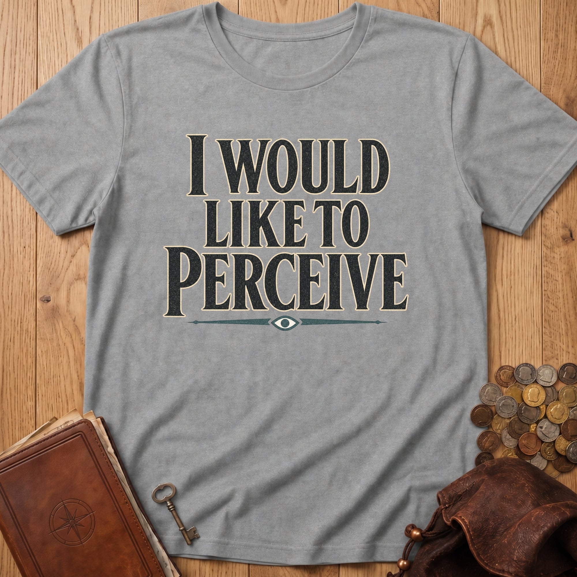 I Would Like To Perceive T‑Shirt in Sport Grey