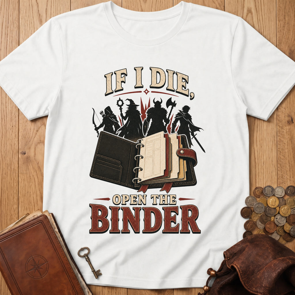 Open The Binder T‑Shirt in White