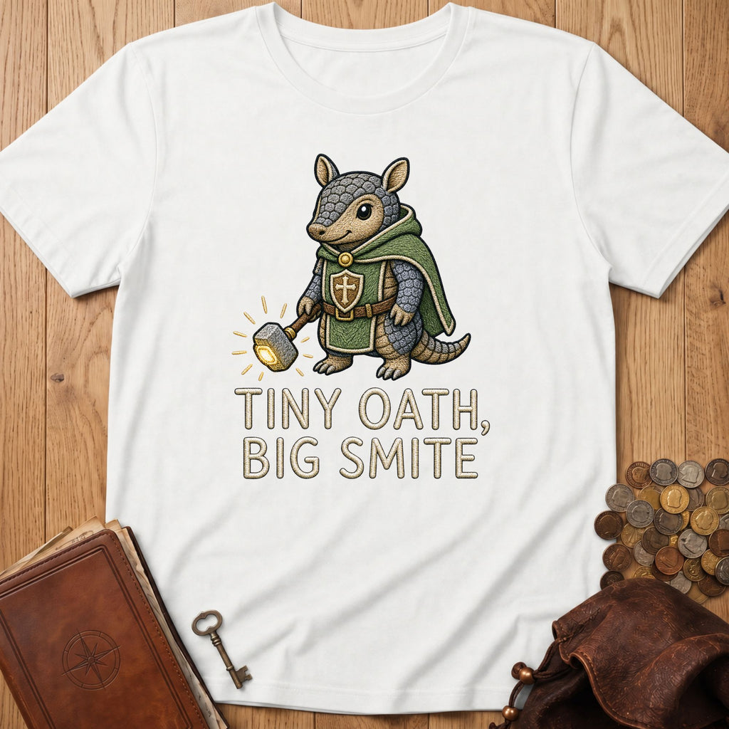 Tiny Oath, Big Smite T‑Shirt in White